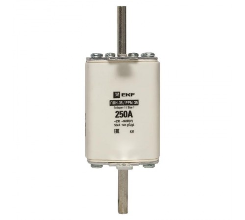 Плавкая вставка ППН-35 250/250А габарит 1  fus-35/250  EKF