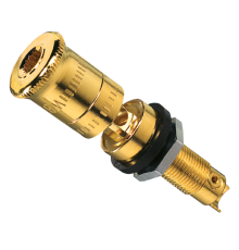 Разъём для "High-End" акустики, с черным кольцом, медь с позолотой; Аксессуары  LPK63SW  Jung