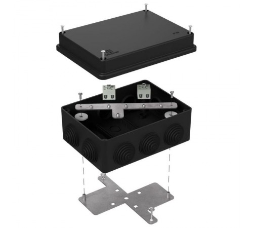Коробка огнестойкая для о/п 40-0310-FR1.5-4 Е15-Е120 RAL9005 150х110х70 (6 шт/кор) черная  40-0310-9005-FR1.5-4  Промрукав