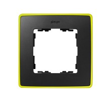 Simon 82 Рамка декоративная, 1 пост, Select, Neon, S82 Detail, графит-жёлтый  8201610-262  Simon