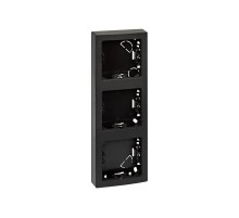 Simon 73 Рамка вертикальная, 3 поста, 75*217мм, S73 Loft, графит  73631-62  Simon