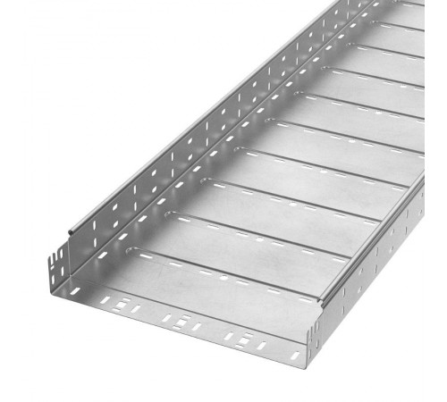 Лоток перфорированный Профи INOX (AISI 304) 400х80x3000 (1,0 мм) (6 м/уп)  PR16.13336  Промрукав