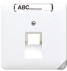 Крышка для телефонной  и  компютерной  розетки UAE с полем для надписи  569-1NAUA  Jung