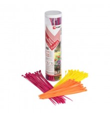 Набор хомутов цветных "Лето" (450 шт.): 2,5х100, 3,6х200, 3,6х300 FlexLock PROxima  plc-fl-set-su  EKF