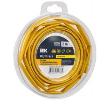 Трубка термоусадочная ТТУ нг-LS 6/3 желтая (2м/упак) IEK  UDR12-006-003-002-K05-T  IEK