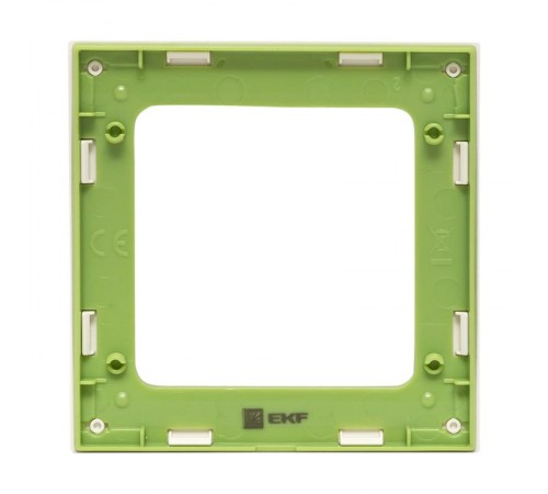 Стокгольм Рамка 1-местная белая с линией цвета зеленый PROxima  EXM-G-302-20  EKF