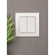 Стокгольм Рамка 1-местная белая с линией цвета зеленый PROxima  EXM-G-302-20  EKF