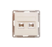 W59 Слоновая кость Розетка компьютерная 2-ая RJ45 кат.5e  RSI-251KK5E-2-86  SE