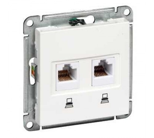 W59 Шампань Розетка компьютерная 2-ая RJ45 кат.5e  RSI-251KK5E-4-86  SE