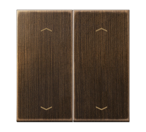 Клавиша для KNX кнопки, 2 группы, с символами "стрелки"; металл; латунь Antik  ME102PAT  Jung