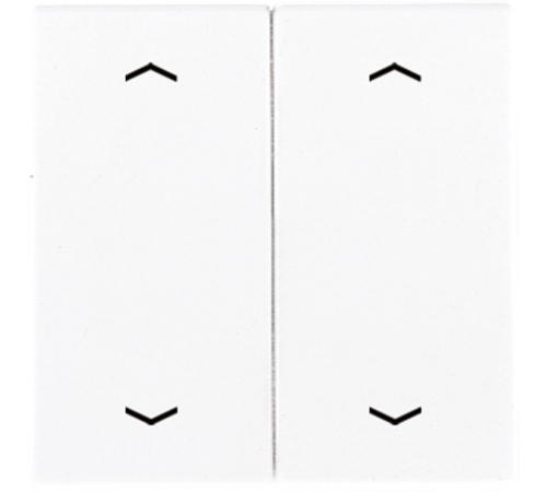 Клавиши для сдвоенной кнопки BCU; белые LS995MPWW Jung