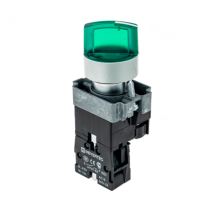 Переключатель с LED подсветкой, 24V AC/DC , зеленый, 3 полож. 1NO, фикс., мет. MTB2-BK3361  58219  ОВЕН