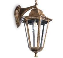 Светильник садово-парковый 6202 100W 230V E27 225*195*380мм черное золото  11137  FERON