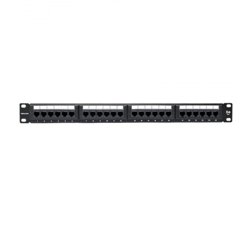 Патч-панель TERACOM 19'' Cat.5E 1U неэкранированная UTP 24 порта RJ-45 110 IDC  TRC-PPNL-5EUTP-1U24  EKF