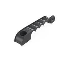 Держатель труб для прямого монтажа односторонний на 5 мест в гофроящике чёрный d16 (250шт/кор) Промрукав  PR13.03280  Промрукав