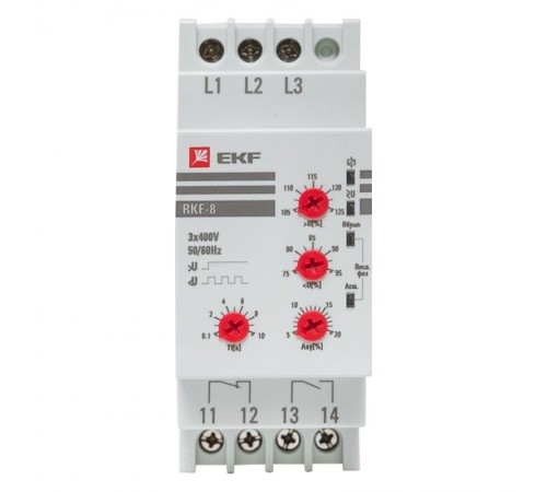 Реле контроля фаз многофункциональное RKF-8 EKF PROxima  rkf-8  EKF