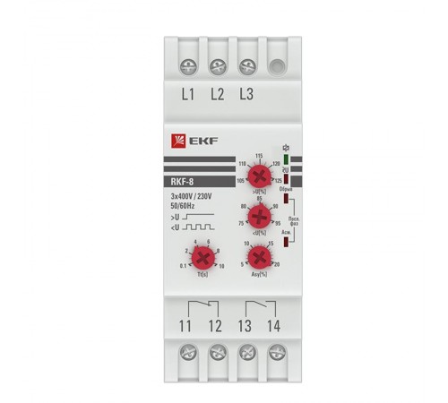 Реле контроля фаз многофункциональное RKF-8 EKF PROxima  rkf-8  EKF