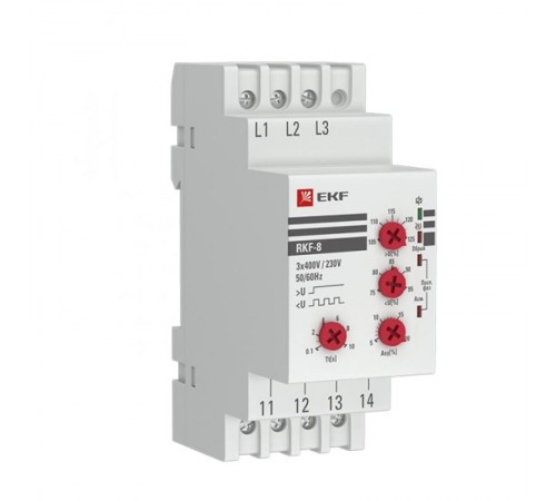Реле контроля фаз многофункциональное RKF-8 EKF PROxima  rkf-8  EKF