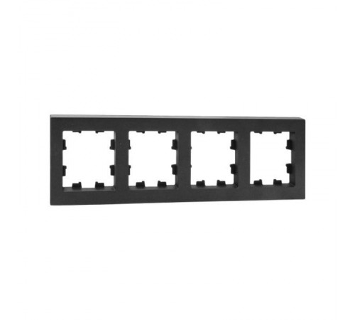 4 - местная рамка, чёрная, пластик Эпика EKF  UP1-FPB-04  EKF