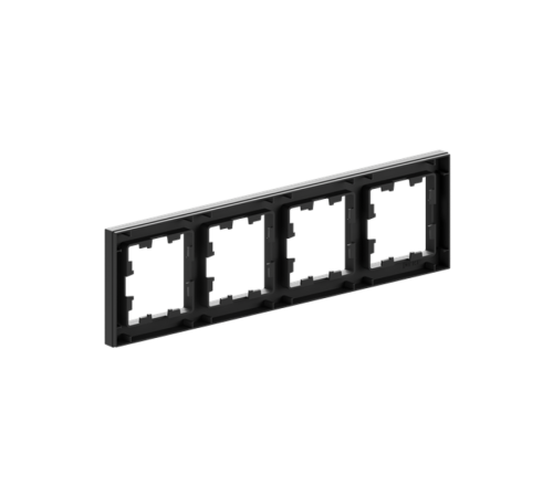 4 - местная рамка, чёрная, пластик Эпика EKF  UP1-FPB-04  EKF