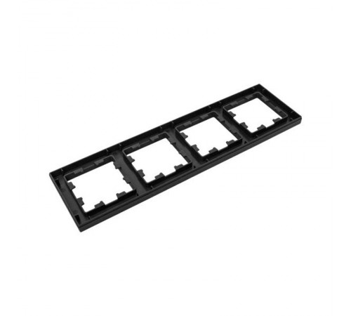 4 - местная рамка, чёрная, пластик Эпика EKF  UP1-FPB-04  EKF