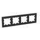4 - местная рамка, чёрная, пластик Эпика EKF  UP1-FPB-04  EKF