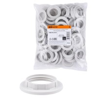 Кольцо для патрона Е14, термостойкий пластик, белый, Б/Н  SQ0335-0165  TDM