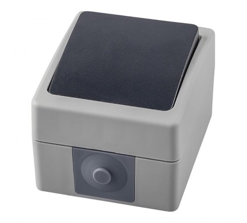 PSW10-111-54 Выключатель 1-клавишный, 250В, 10А, IP54, серия Велена, серый/графит  32752  STEKKER