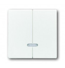 Клавиша для 2-канального светорегулятора 6565 U, серия solo/future, цвет davos/альпийский белый  6599-0-2908   2CKA006599A2908  ABB