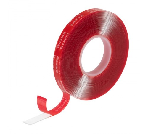 Лента клейкая двухсторонняя прозрачная, на VHB акриловой основе, 10 мм х 5 м  09-6057  REXANT