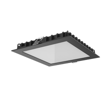 Cветильник светодиодный даунлайт DL-03 квадратный встраиваемый 200*200*25 25W 3000K IP54/IP44 RAL9005 черный мат  V1-R0-T0342-10000-4402530  VARTON