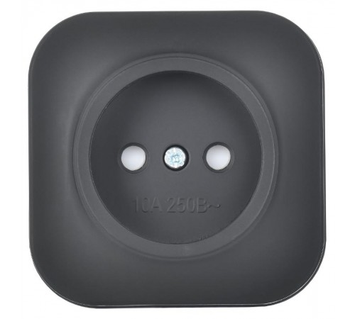 GLORY Розетка без з/к с з/ш о/у 10А РСш20-2-ХЧм черный матовый  ERH13-K02M-10  IEK