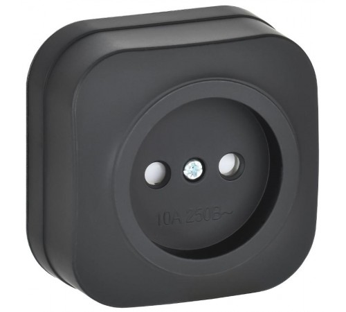 GLORY Розетка без з/к с з/ш о/у 10А РСш20-2-ХЧм черный матовый  ERH13-K02M-10  IEK