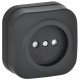 GLORY Розетка без з/к с з/ш о/у 10А РСш20-2-ХЧм черный матовый  ERH13-K02M-10  IEK
