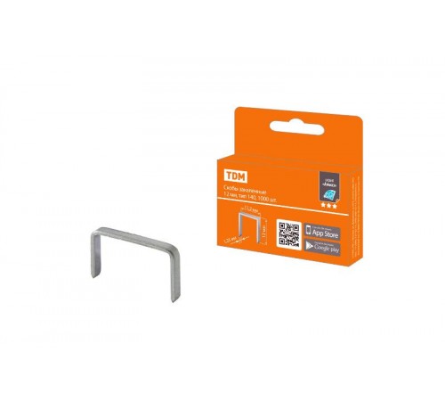 Скобы закаленные 12 мм, тип 140, 1000 шт, "Алмаз"  SQ1038-0203  TDM