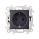 Simon 24 Графит Розетка 2К+З со шторками Push&Go  2420432-038  Simon