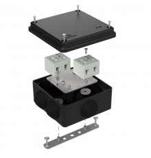 Коробка огнестойкая для о/п 40-0300-FR10.0-4 Е15-Е120 RAL9005 100х100х50 (14 шт/кор) черная  40-0300-9005-FR10.0-4  Промрукав