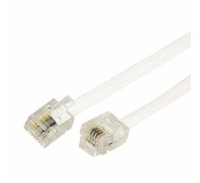 Телефонный шнур, удлинитель RJ-11(6P-4C), длина 7 метров, белый  18-3071  REXANT