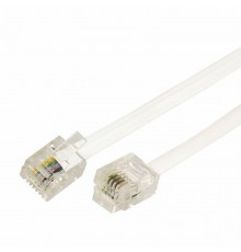 Телефонный шнур, удлинитель RJ-11(6P-4C), длина 7 метров, белый  18-3071  REXANT