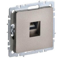 BRITE Розетка компьютерная RJ45 кат.5E РК10-БрШ шампань  BR-K10-1-K37  IEK