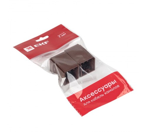 Соединитель (25х25) (4 шт) Plast EKF PROxima  под темное дерево    cond-25-25x4   EKF