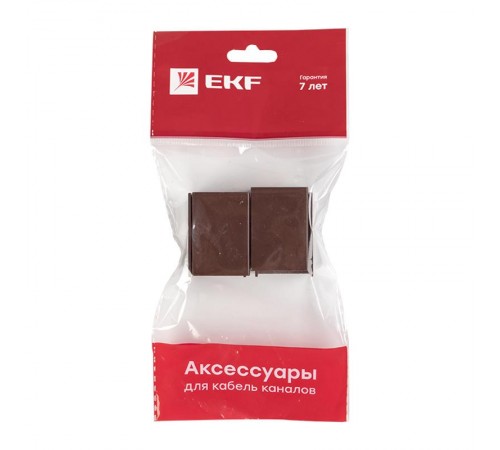 Соединитель (25х25) (4 шт) Plast EKF PROxima  под темное дерево    cond-25-25x4   EKF