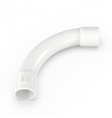 Соединитель угловой белый d20 мм (50шт/450шт уп/кор)  PR13.0463  Промрукав