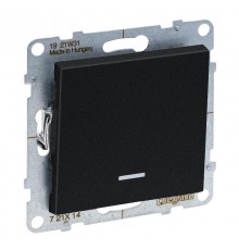 SUNO Выключатель 16АХ 250В с индикацией. Безвинтовые зажимы. Цвет "Антрацит"  721414  Legrand