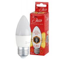 Лампа светодиодная RED LINE ECO LED B35-8W-827-E27 E27 / Е27 8Вт свеча теплый белый свет  Б0030020  ЭРА