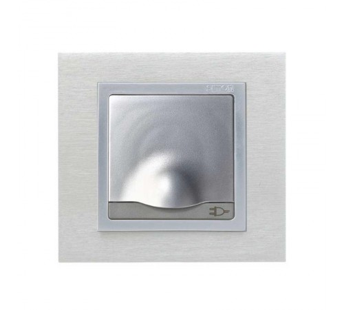 Simon 82 Накладка с крышкой с защитными шторками для двухполюсной розетки с заземляющим контактом, S82, S82N,  82090-33  Simon