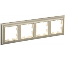 BRITE Рамка 4-ая РУ-4-Бр бежевый/шампань  BR-M42-12-3-K10  IEK