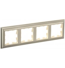 BRITE Рамка 4-ая РУ-4-Бр бежевый/шампань  BR-M42-12-3-K10  IEK