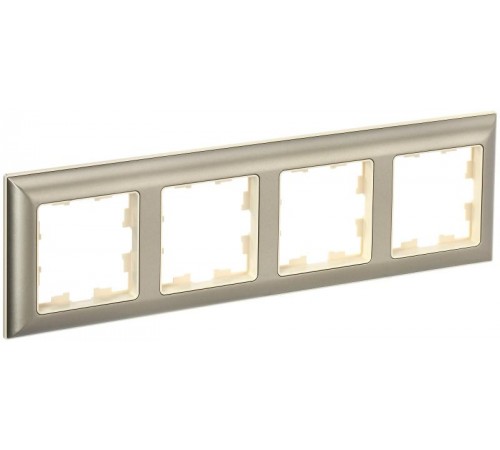 BRITE Рамка 4-ая РУ-4-Бр бежевый/шампань  BR-M42-12-3-K10  IEK