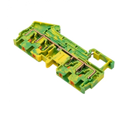 Клеммная колодка пружинная 4 Push-in 4 вывода земля PIT-4-4-pe  EKF